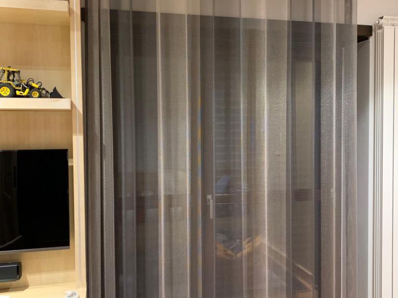 Tenda morbida effetto rete metallizzata